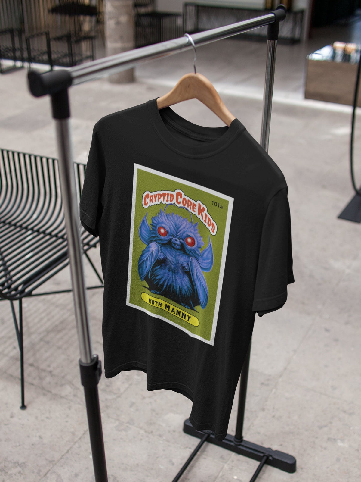 Mothman Tshirt, Funny Cryptid Trading Card Tee, Moth Man Cryptozoology Gift, Cryptidcore Clothing