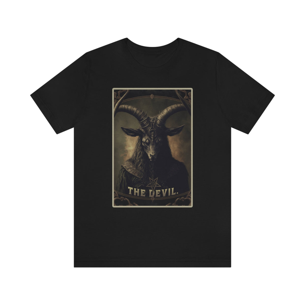 Baphomet Shirt, Devil Tarot Card T-Shirt, Satanic Occult Goth Tee, Lucifer Gift for Witches