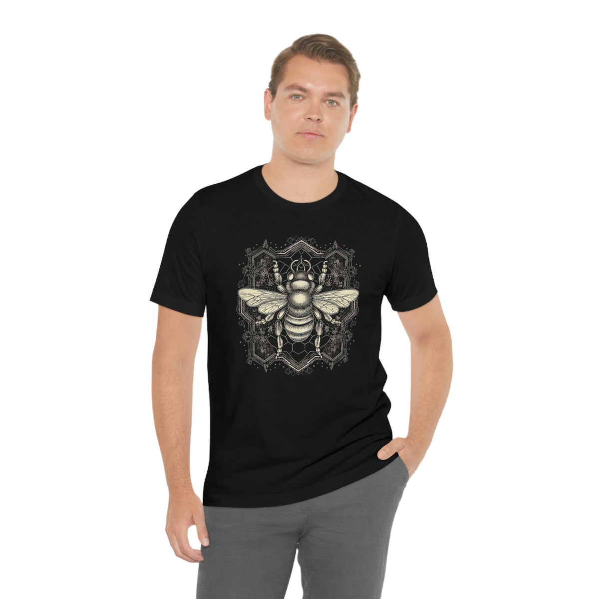 Bee Design T-Shirt | Insect Teeshirt | Goth Shirt | Pagan Clothing | Witch Occult Gift | Vintage Style Fashion