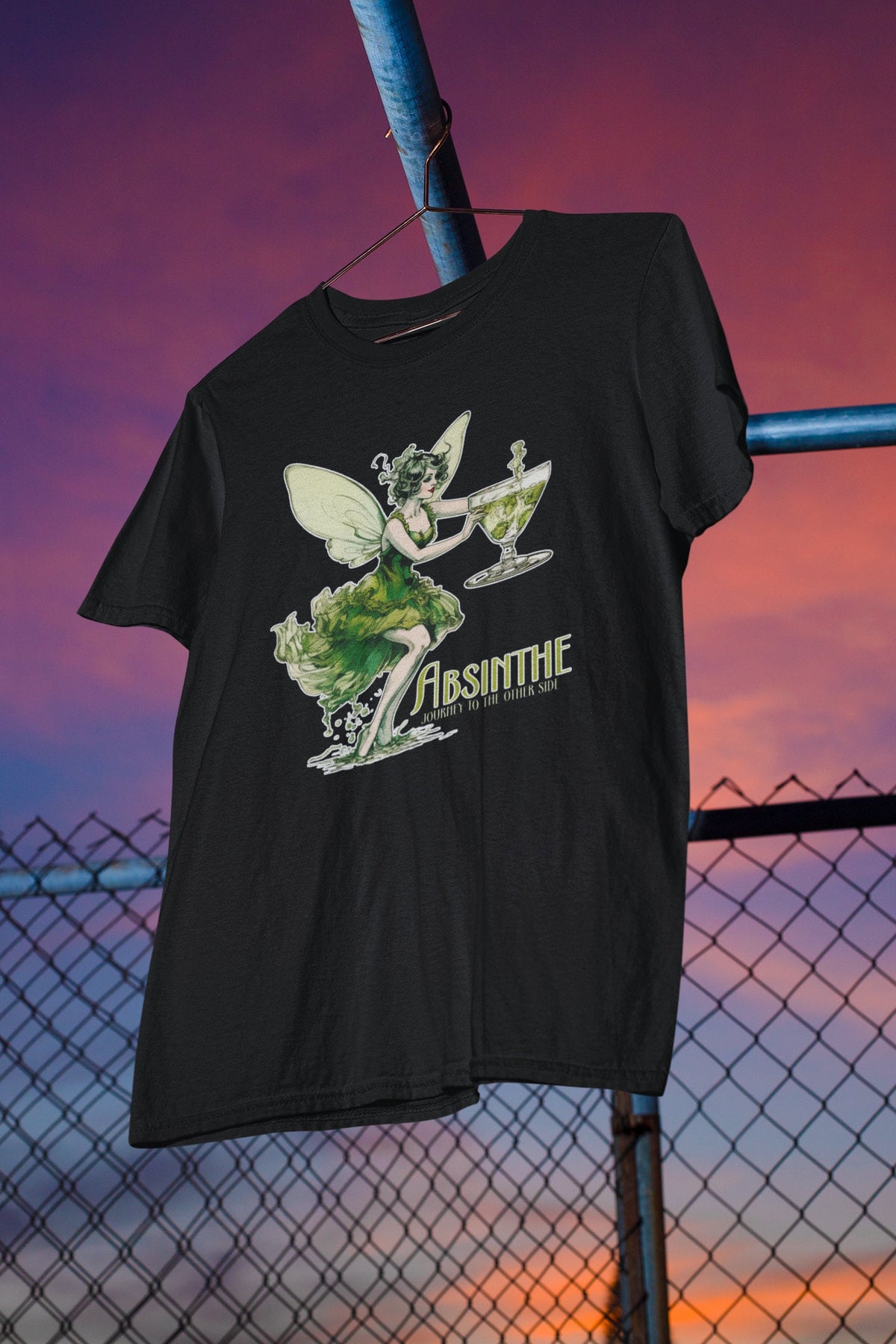 Absinthe Green Fairy T-Shirt | Teeshirt | Goth Shirt | Cottagecore Gift | Apparel | Clothing