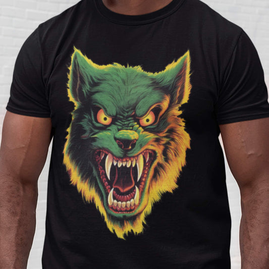Werewolf Shirt, Retro 80s Monster Movie T-Shirt, Wolfman Horror Tee, Lycanthrope Halloween Gift
