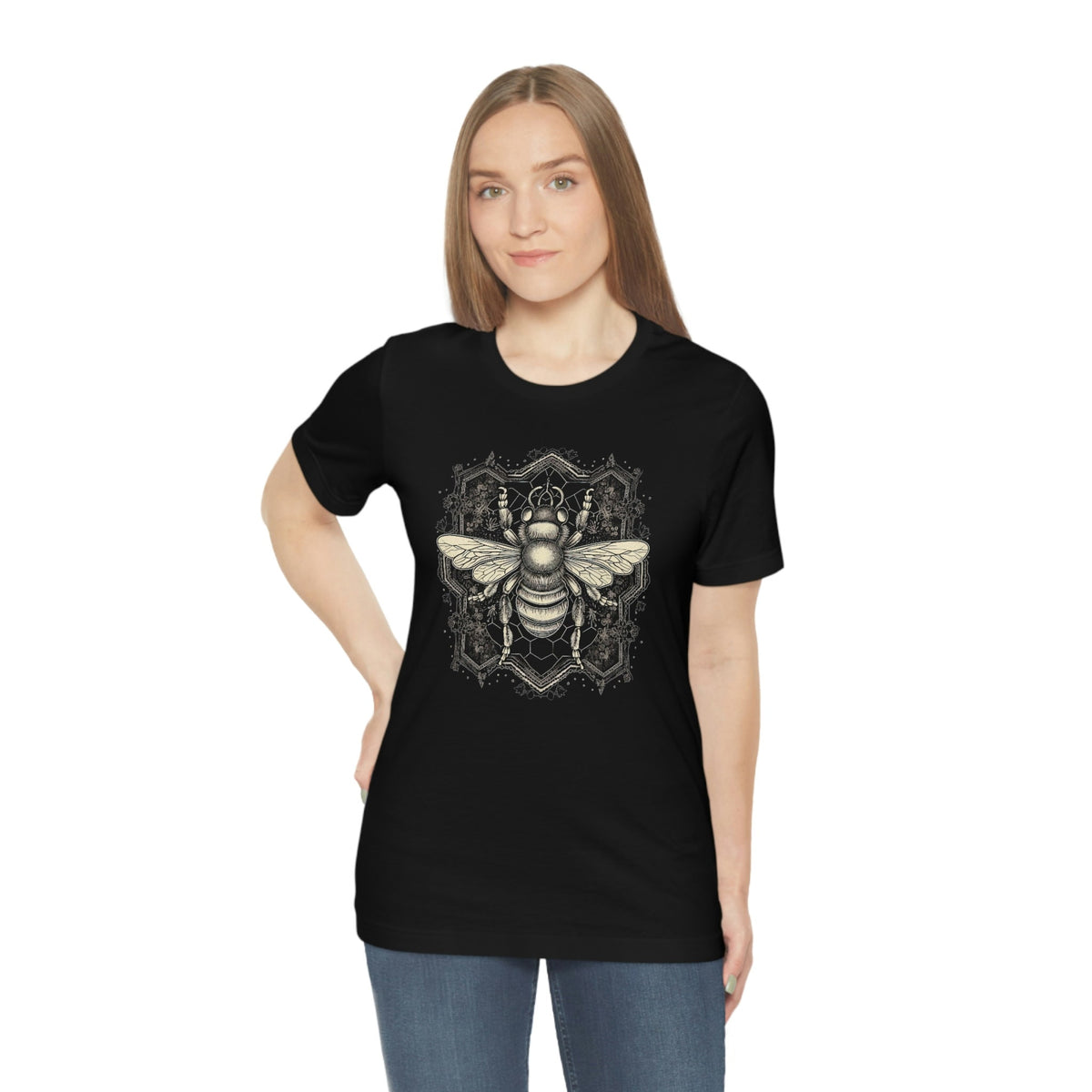 Bee Design T-Shirt | Insect Teeshirt | Goth Shirt | Pagan Clothing | Witch Occult Gift | Vintage Style Fashion