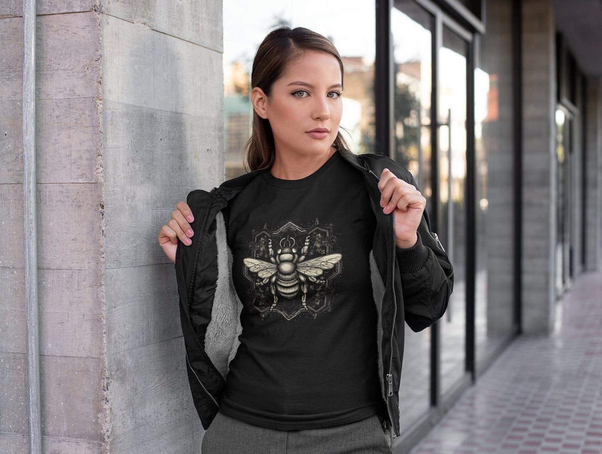Bee Design T-Shirt | Insect Teeshirt | Goth Shirt | Pagan Clothing | Witch Occult Gift | Vintage Style Fashion