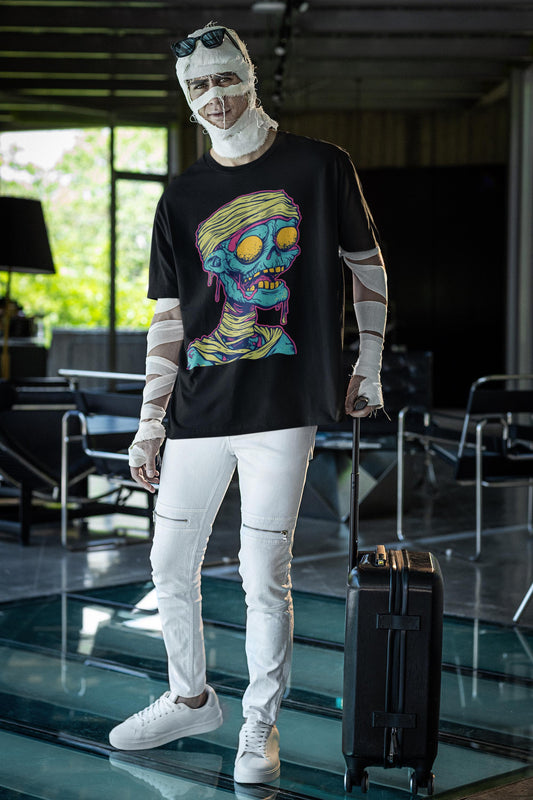 Mummy Shirt, Cute Horror Cartoon T-Shirt, Creature Feature Monster Tee, Spooky Halloween Gift