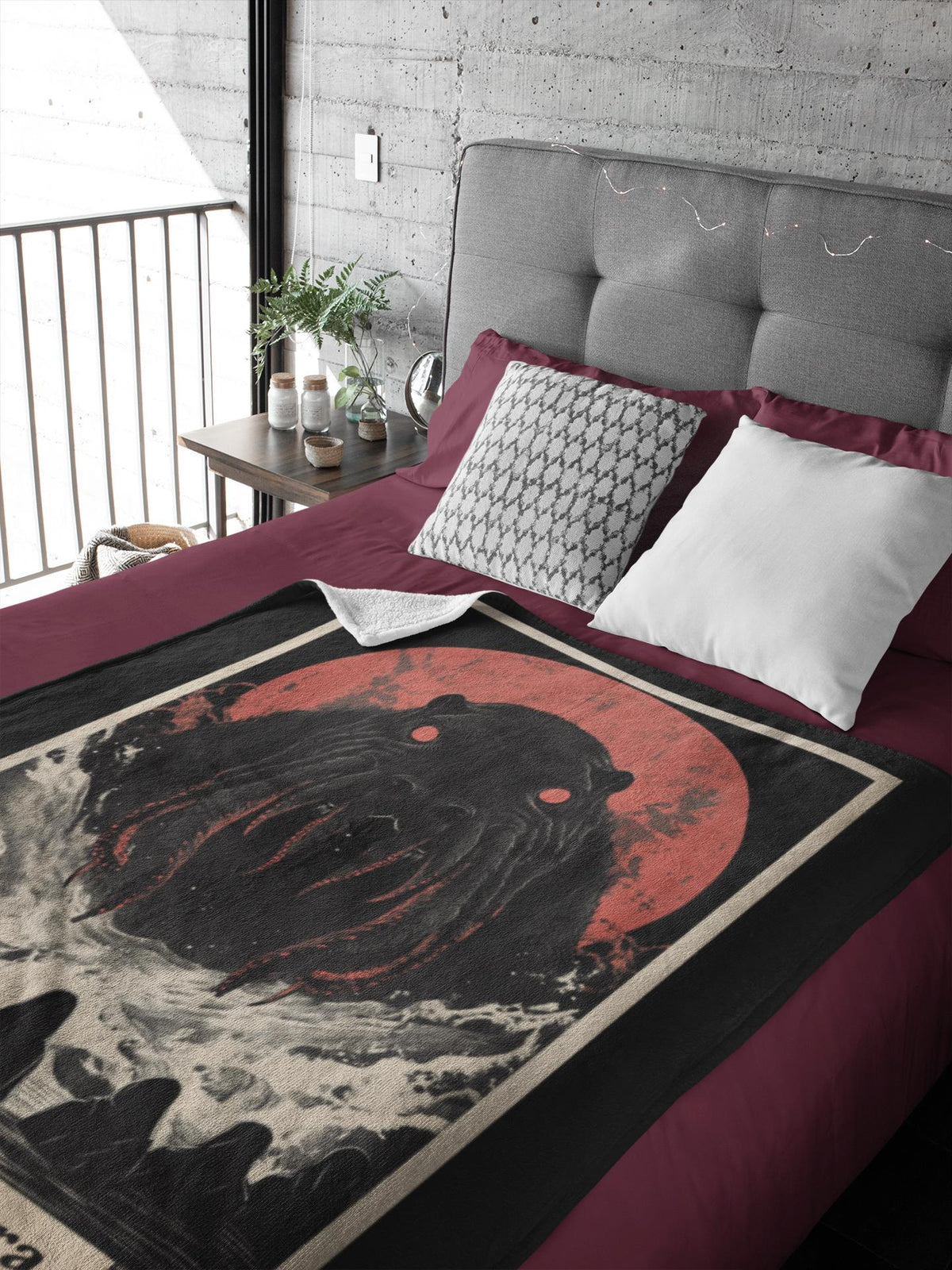 Capybara Blanket, Cthulhu Tarot Card Throw Blanket, Goth Home Decor, Cozy Capybara Lover Gift