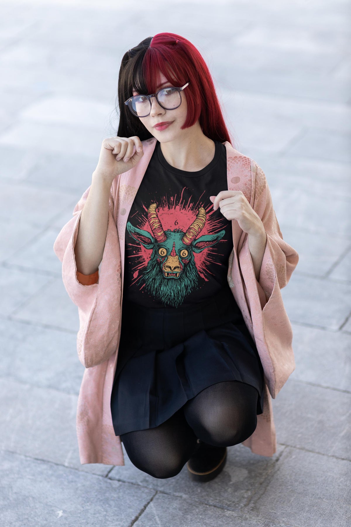 Occult Shirt, Baphomet T-Shirt, Satanic Goth Tee, Dark Art Gift for Metalheads