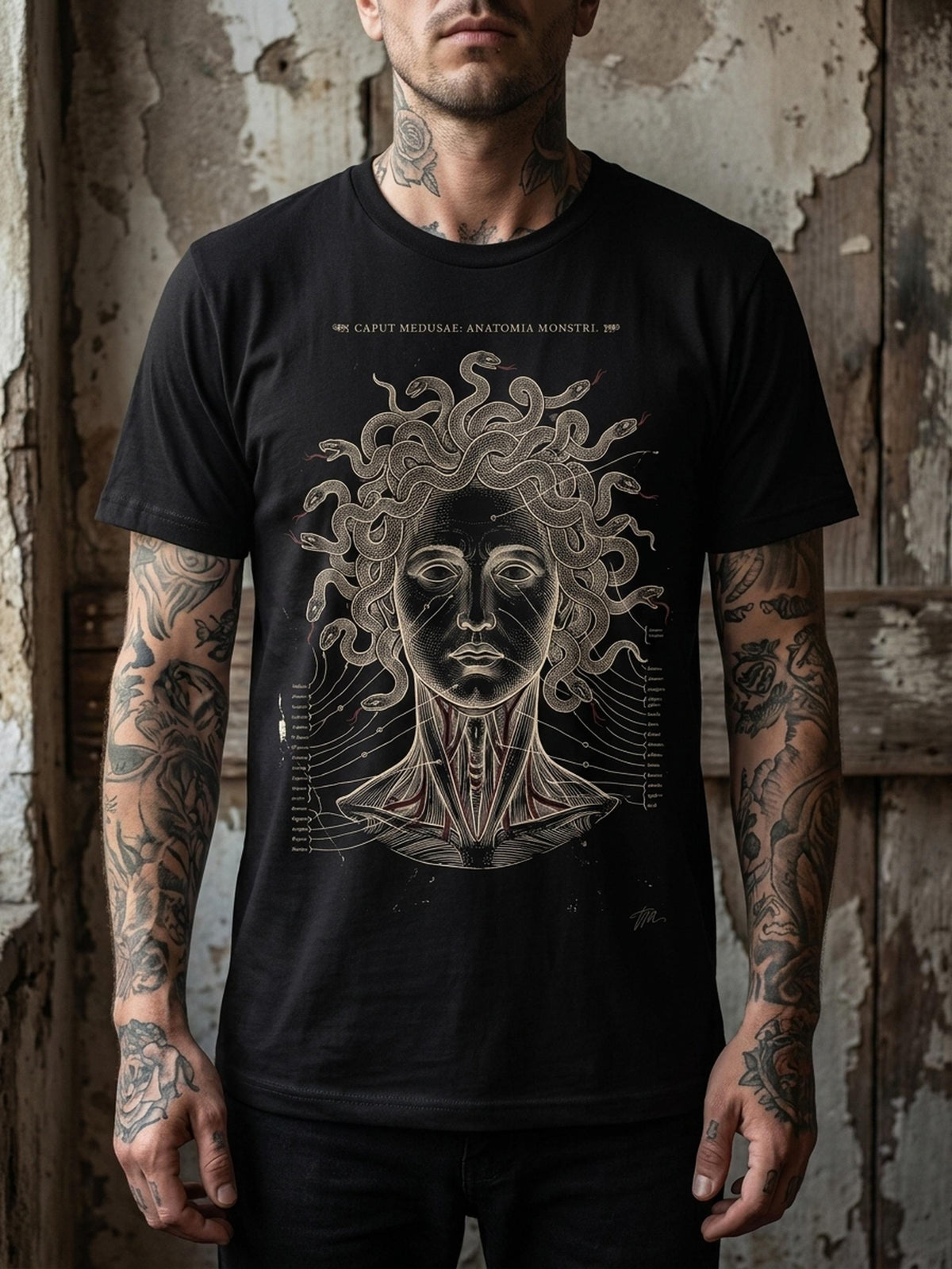 Medusa Shirt, Caput Medusae Anatomy Tee, Gorgon Greek Mythology Shirt, Gothic Occult Art Gift