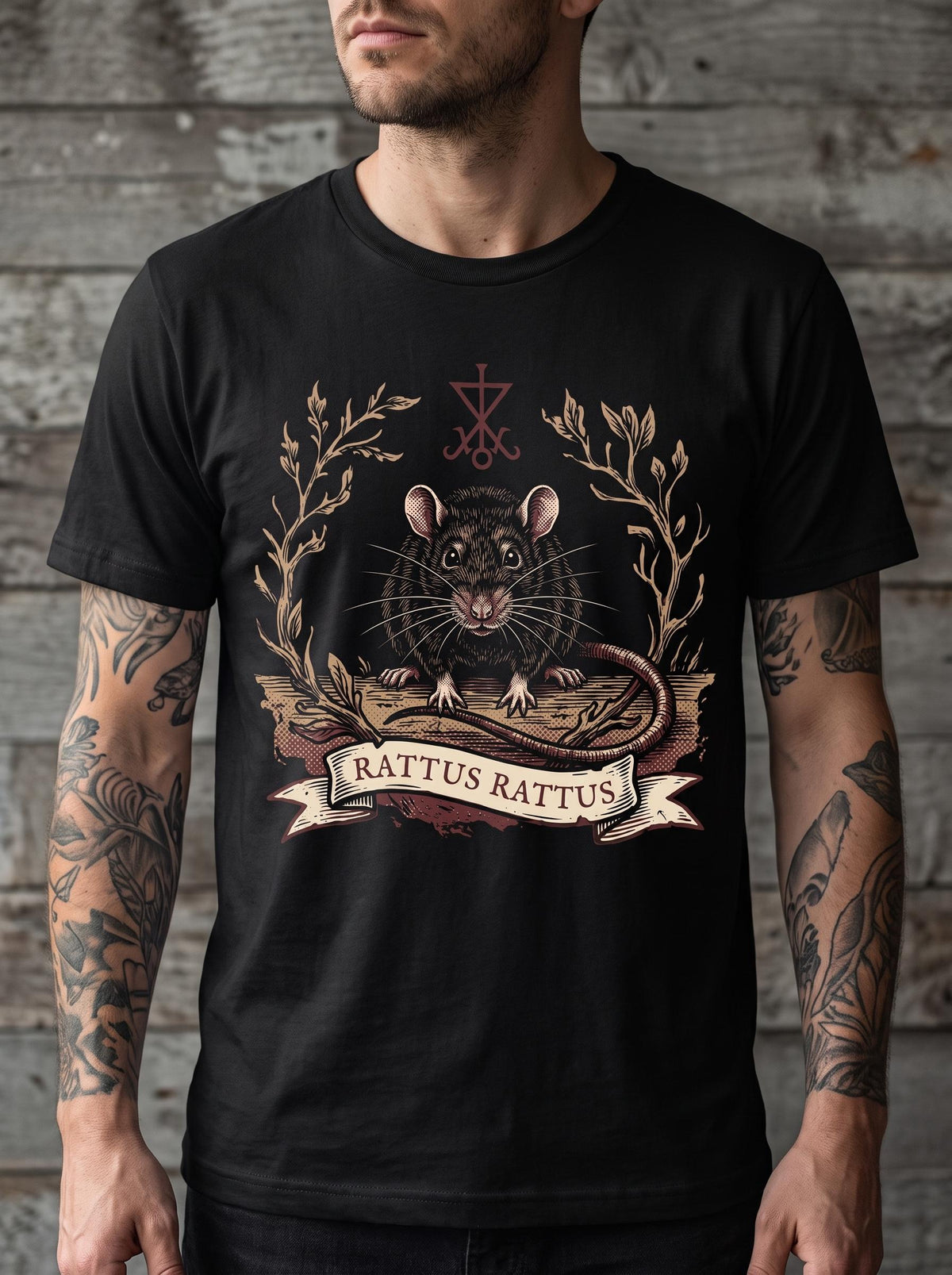 Rat Shirt, Rattus Rattus Tee, Alchemical Occult T-Shirt, Naturalist Specimen Gift, Dark Academia Goth Shirt