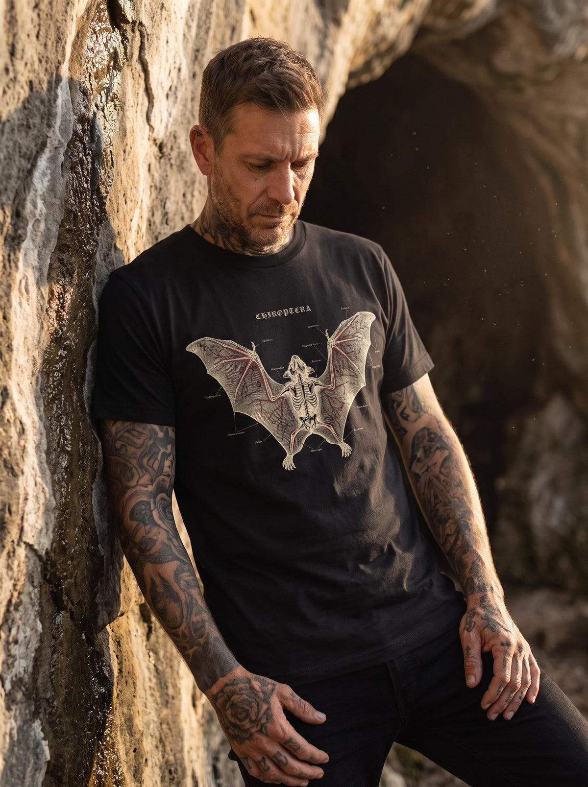 Anatomical Bat Shirt, Chiroptera Plate Tee, Gothic Bat T-Shirt, Vintage Science Bat Art, Nature Goth Halloween Gift
