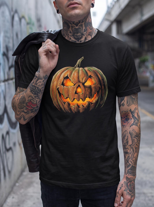 Jack O Lantern Shirt, Vintage Halloween Tee, Spooky Pumpkin T-Shirt, Retro Horror Gift, Carved Jackolantern