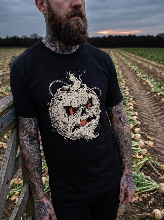 Turnip Lantern Shirt, Samhain Folk Horror Tee, Irish Halloween T-Shirt, Celtic Pagan Gift, Old World Jack O Lantern Shirt