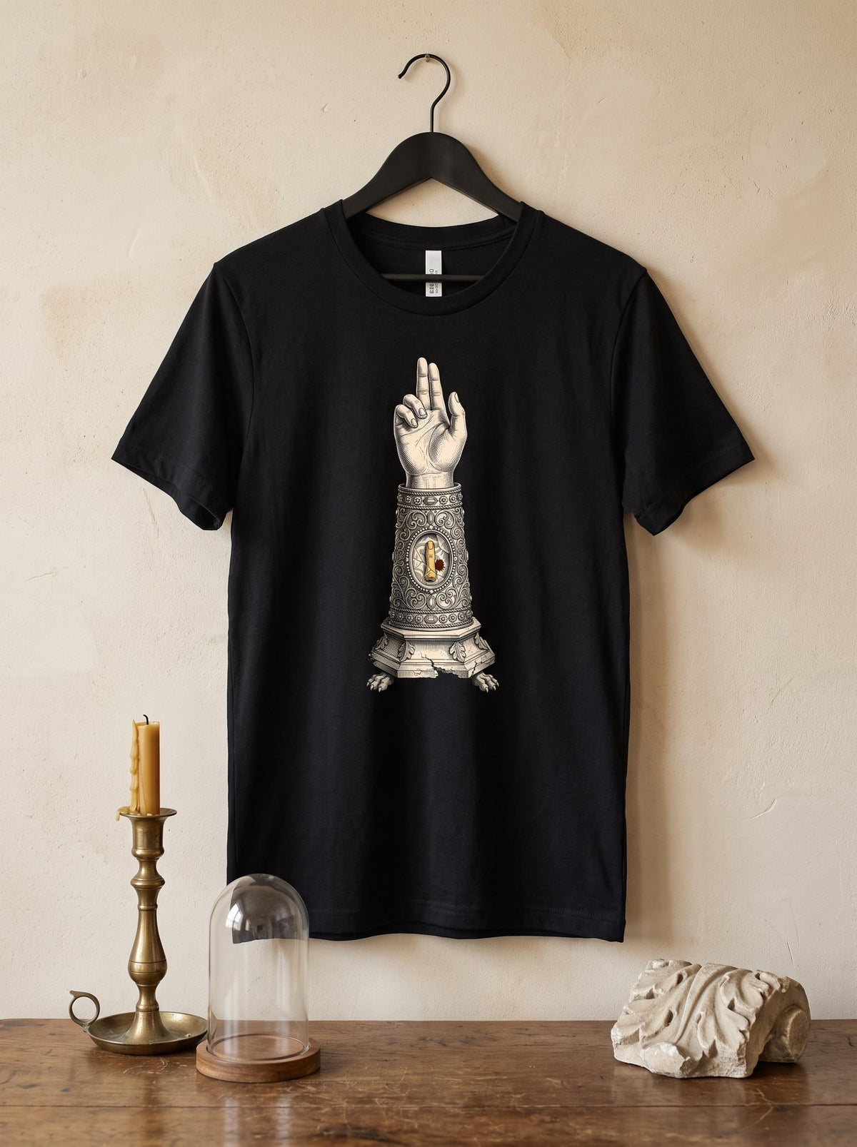 Reliquary Shirt, Saint Relic Bones Tee, Gothic Catholic Occult T-Shirt, Dark Academia Macabre Gift, Memento Mori Shirt