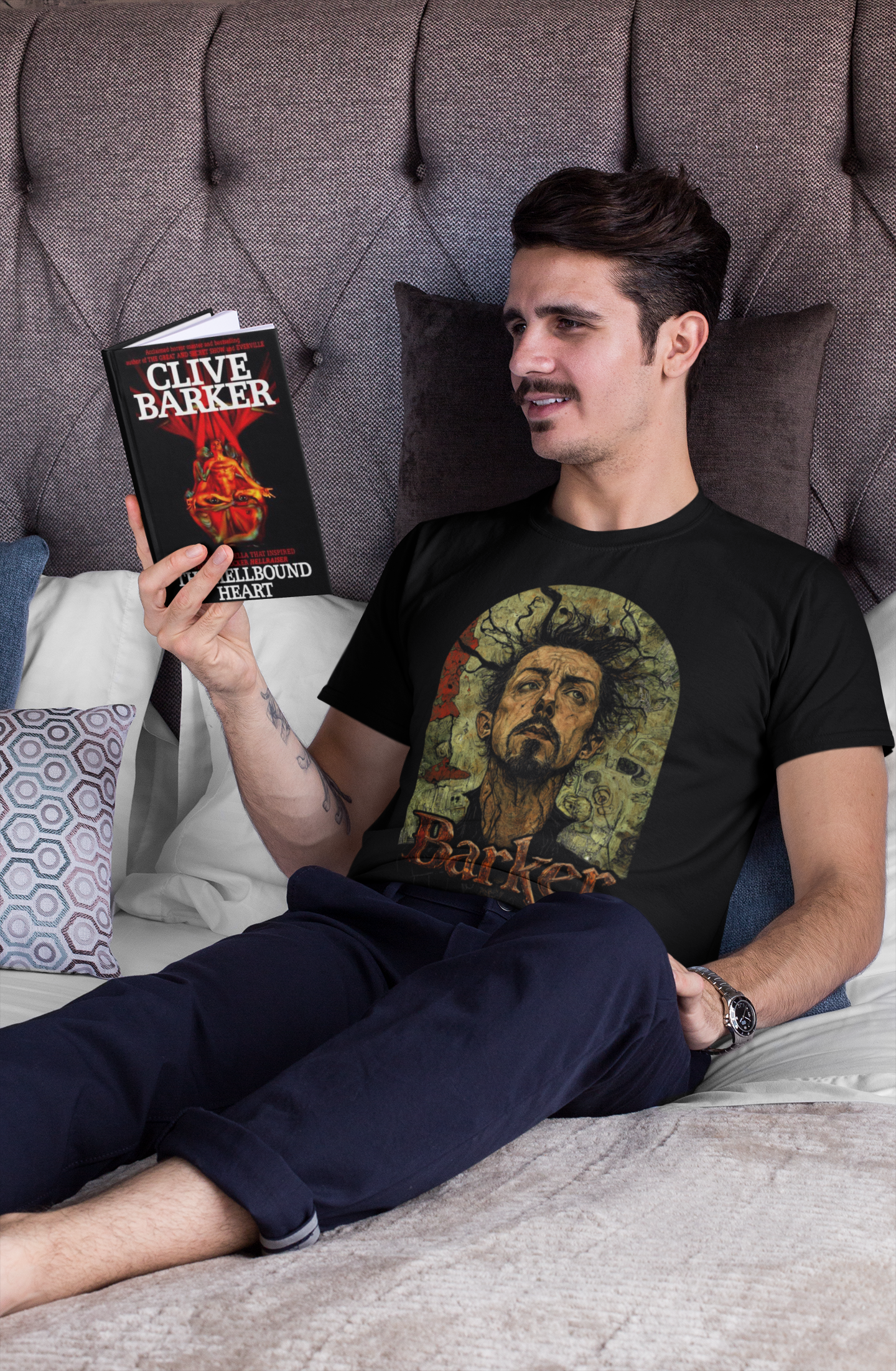 Clive Barker Horror Author Tee Shirt | Writer tshirt | Gifts for readers | Writers Fashion